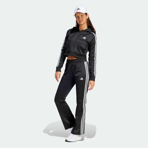 NWT Adidas Sportswear Glam flare leg Black Tracksuit (Hoodie & Pants) Size XL - Picture 1 of 2